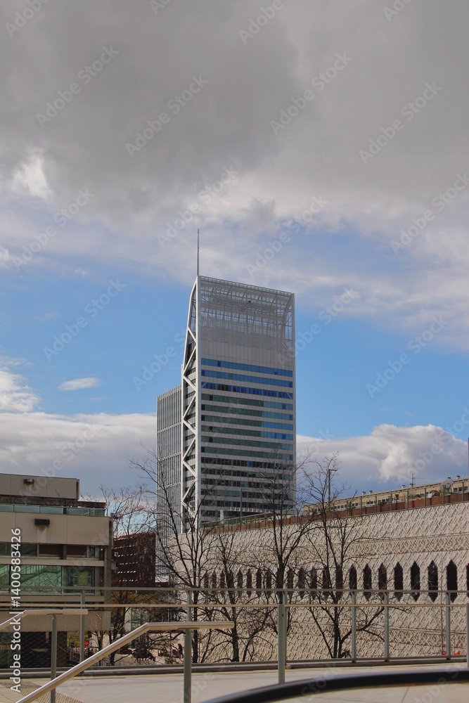 City and high-rise office building. Lyon, France