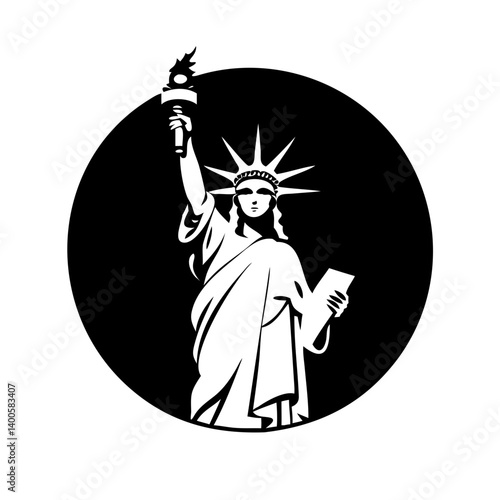 statue of liberty icon, statue of liberty silhouette vector illustration-simple silhouette illustration of statue of liberty, perfect for statue of liberty logos and icons
