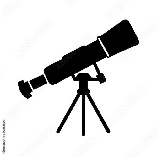 telescope icon, telescope silhouette vector illustration-simple silhouette illustration of telescope, perfect for telescope logos and icons