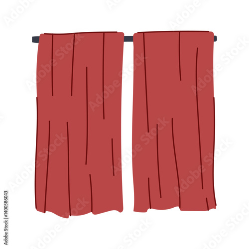 privacy blackout curtains cartoon vector illustration