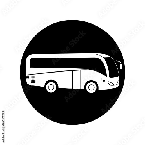 tour bus icon, tour bus silhouette vector illustration-simple silhouette illustration of tour bus, perfect for tour bus logos and icons