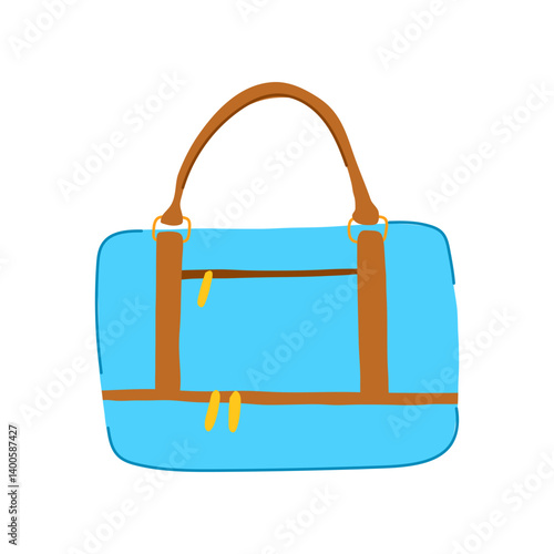 portable carry on bag cartoon vector illustration