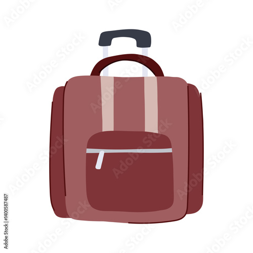 spinner carry on bag cartoon vector illustration