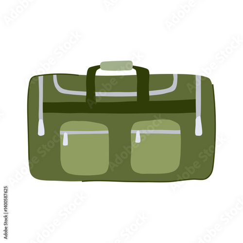 wheels carry on bag cartoon vector illustration