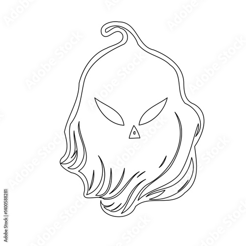Spooky spectral silhouette for Halloween season