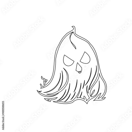 Outline style spectral figure isolated on white