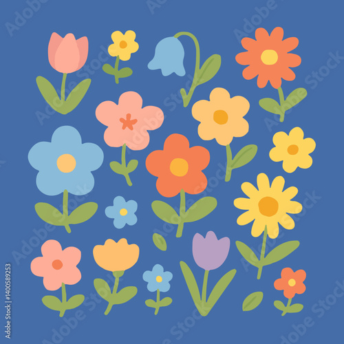 아기자기하고 심플한 꽃 일러스트 모음