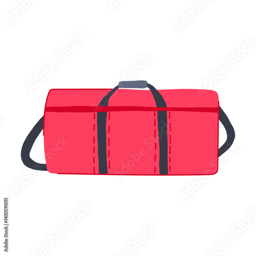 carryall duffel bag cartoon vector illustration