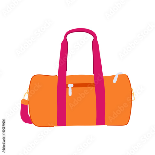 canvas duffel bag cartoon vector illustration