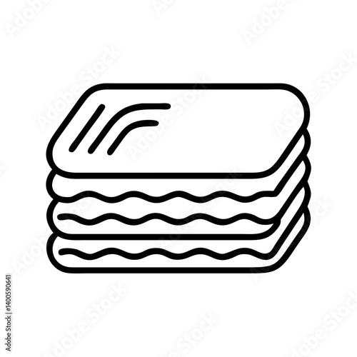 Delicious lasagna recipe traditional italian food layered pasta dish vector illustration design art