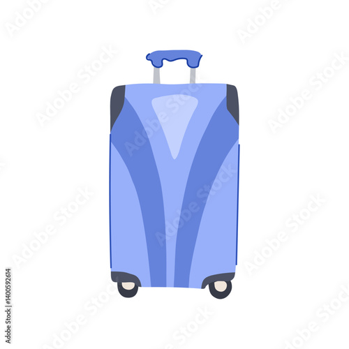 polycarbonate hard shell suitcase cartoon vector illustration