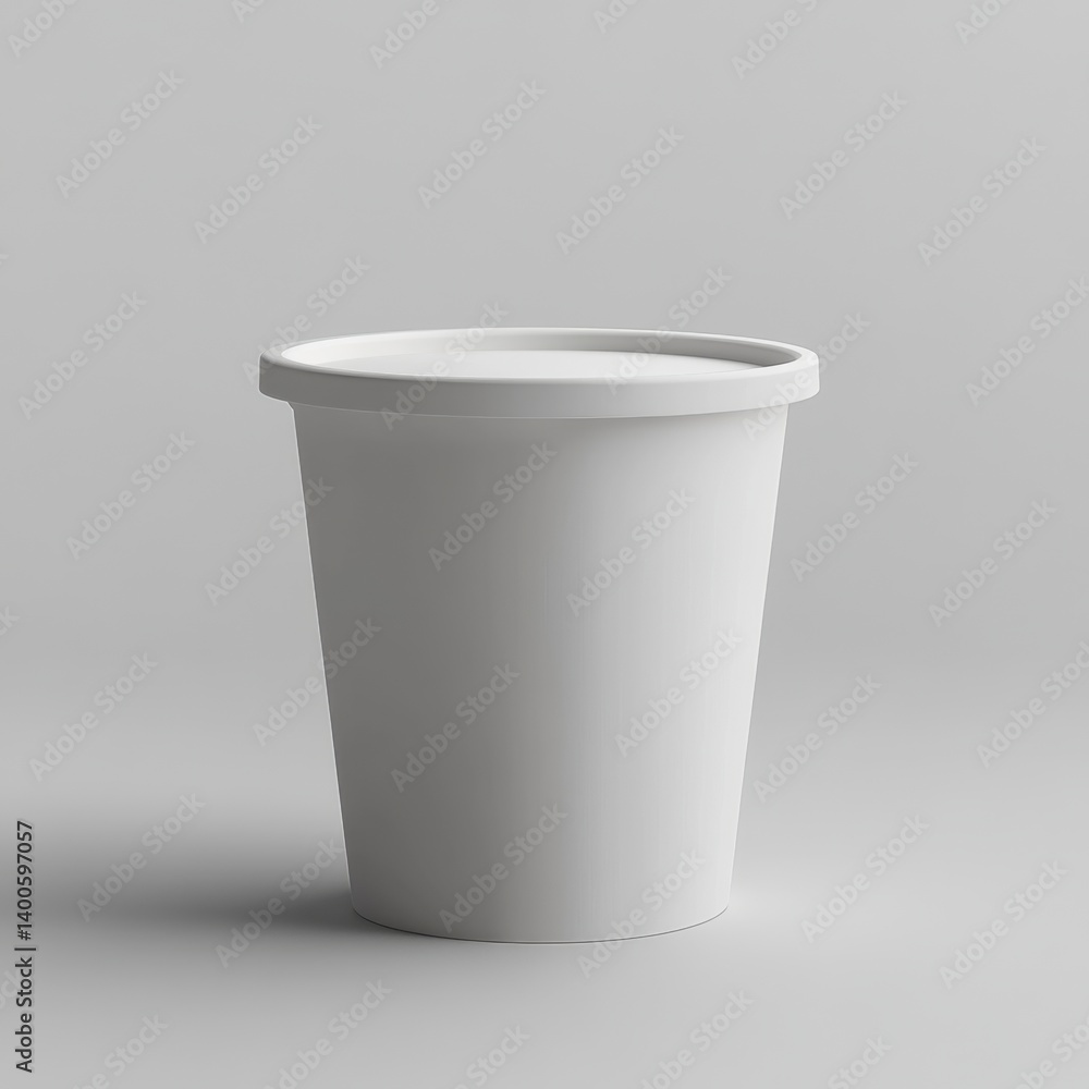 Display of Isolated White Container Mockup for Food Products Packaging Display of Isolated White Container Mockup for Food Products Packaging