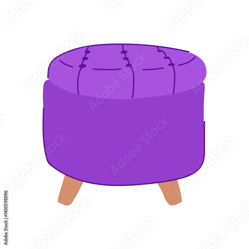 style pouf cartoon vector illustration