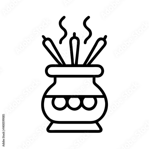 Incense sticks in pot aroma therapy relaxation zen spiritual meditation aromatherapy wellness spa ritual