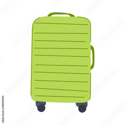 expandable rolling luggage cartoon vector illustration