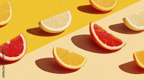 Juicy orange slices, glistening with sunshine, vibrant segments - oranges colorful fresh background water