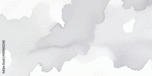 Light Gray Watercolor Stains Flowing Over a Distressed White Paper Base, Forming a Calm Yet Mysterious Abstract Scene with Vintage Texture Details"