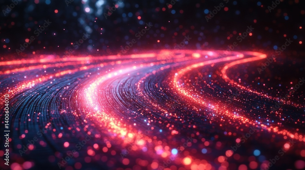 Abstract Glowing Nebula: Cosmic Trails of Light and Energy Abstract Glowing Nebula: Cosmic Trails of Light and Energy