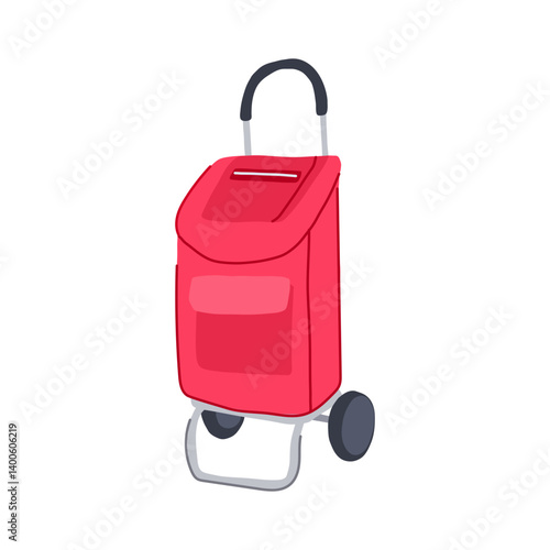 lightweight trolley bag cartoon vector illustration