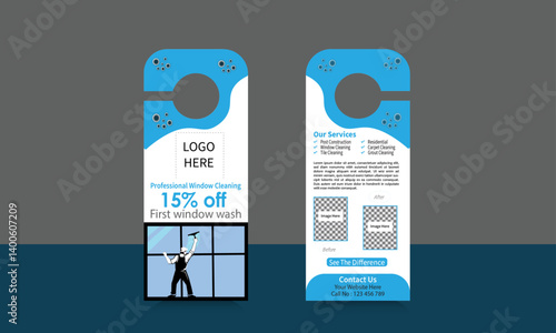 Door hanger card design with mock