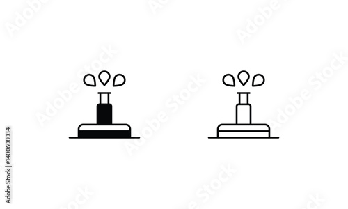 No Irrigation icons set vector stock illustration