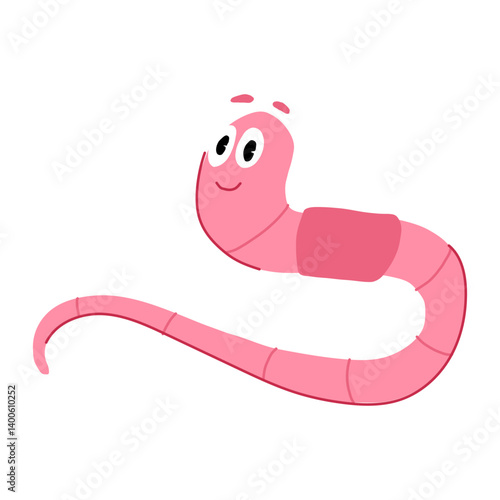 comedy worm cartoon cartoon vector illustration