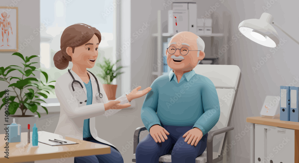 Obraz premium doctor talking to patient