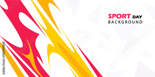 Banner template for national sports day football, basketball, badminton, tennis and volleyball background. Athletic. world sports celebration