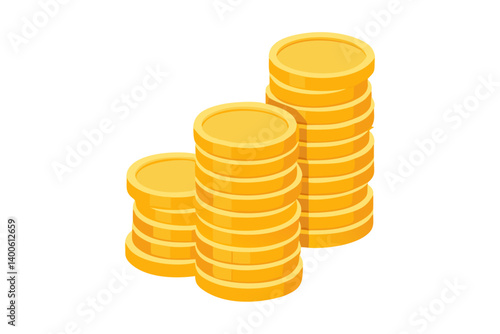 Stacked Gold Coins Symbol of Wealth and Prosperity