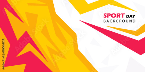 Banner template for national sports day football, basketball, badminton, tennis and volleyball background. Athletic. world sports celebration