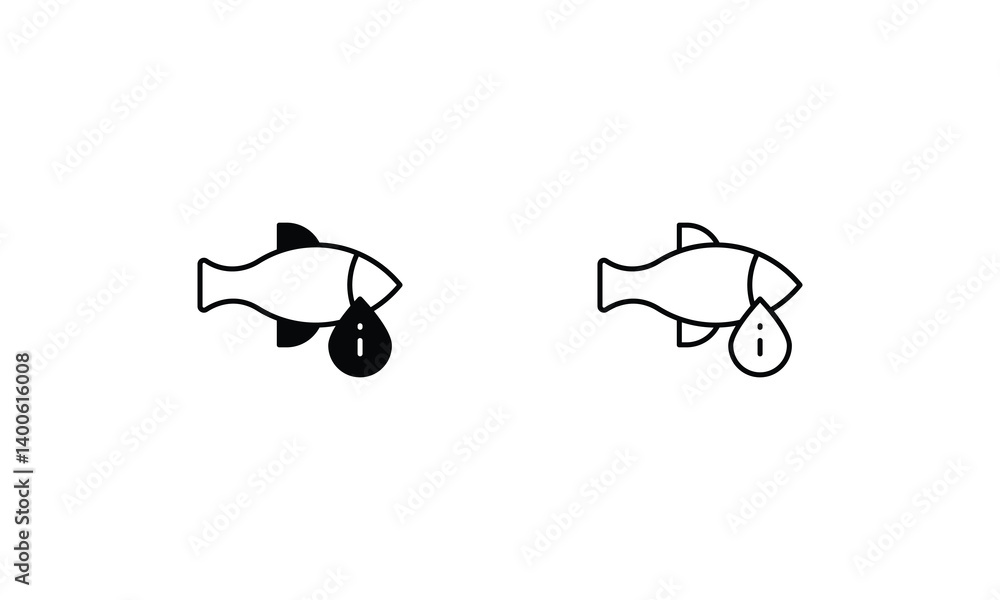 Fish icons set vector stock illustration Fish icons set vector stock illustration