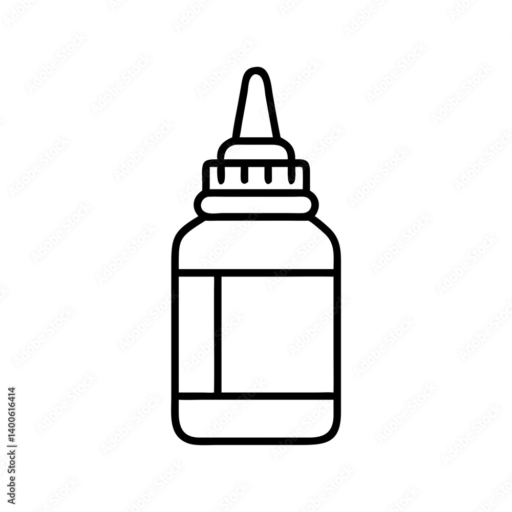 Fabric Glue Bottle with Nozzle Icon Design Fabric Glue Bottle with Nozzle Icon Design