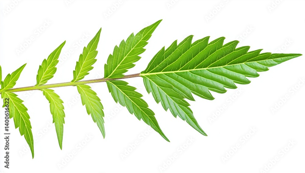 A vibrant green cannabis leaf with serrated edges, set against a white background. A vibrant green cannabis leaf with serrated edges, set against a white background.