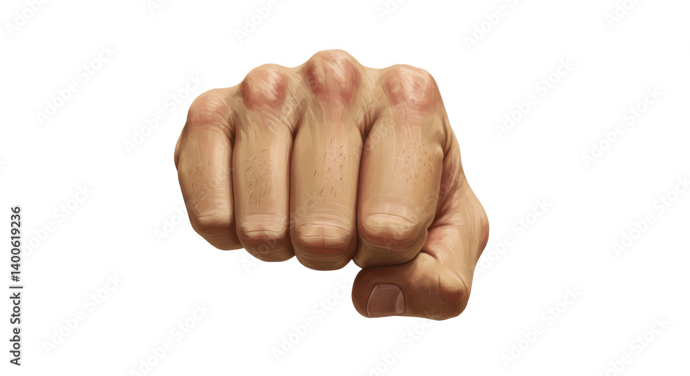 Isolated Clenched Fist Isolated Clenched Fist