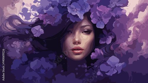 Lady with flowers