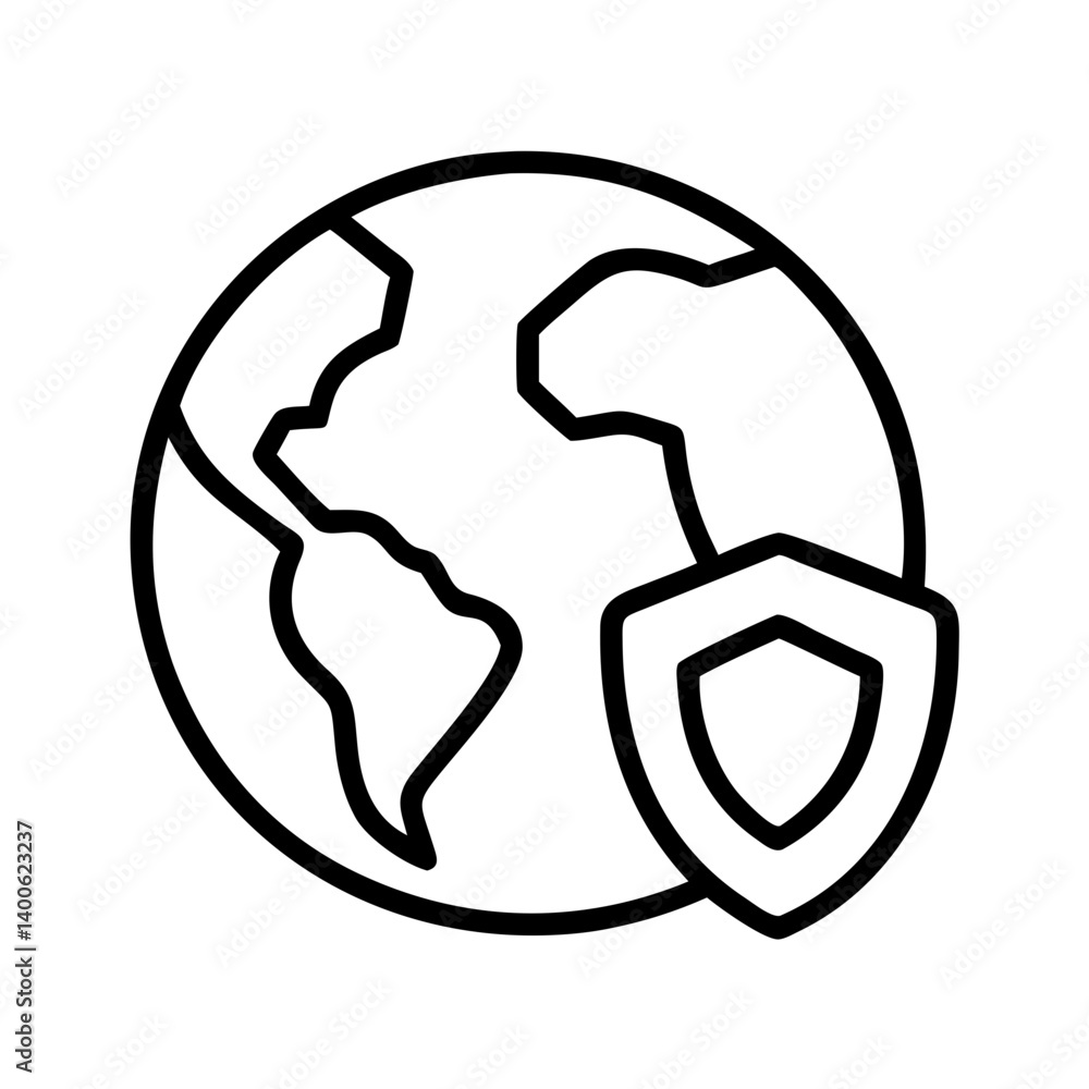 Global security world protection cybersecurity internet safety secure network worldwide shield