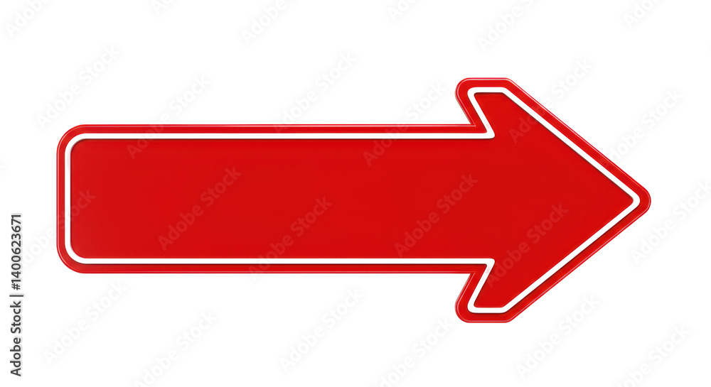 Isolated Red Arrow Sign Isolated Red Arrow Sign