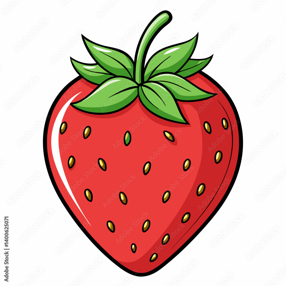 Obraz premium strawberry vector illustration
