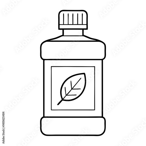 Eco dental icon – mouthwash bottle