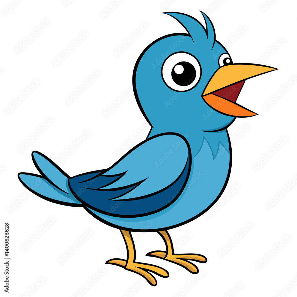 Obraz premium blue bird on a branch