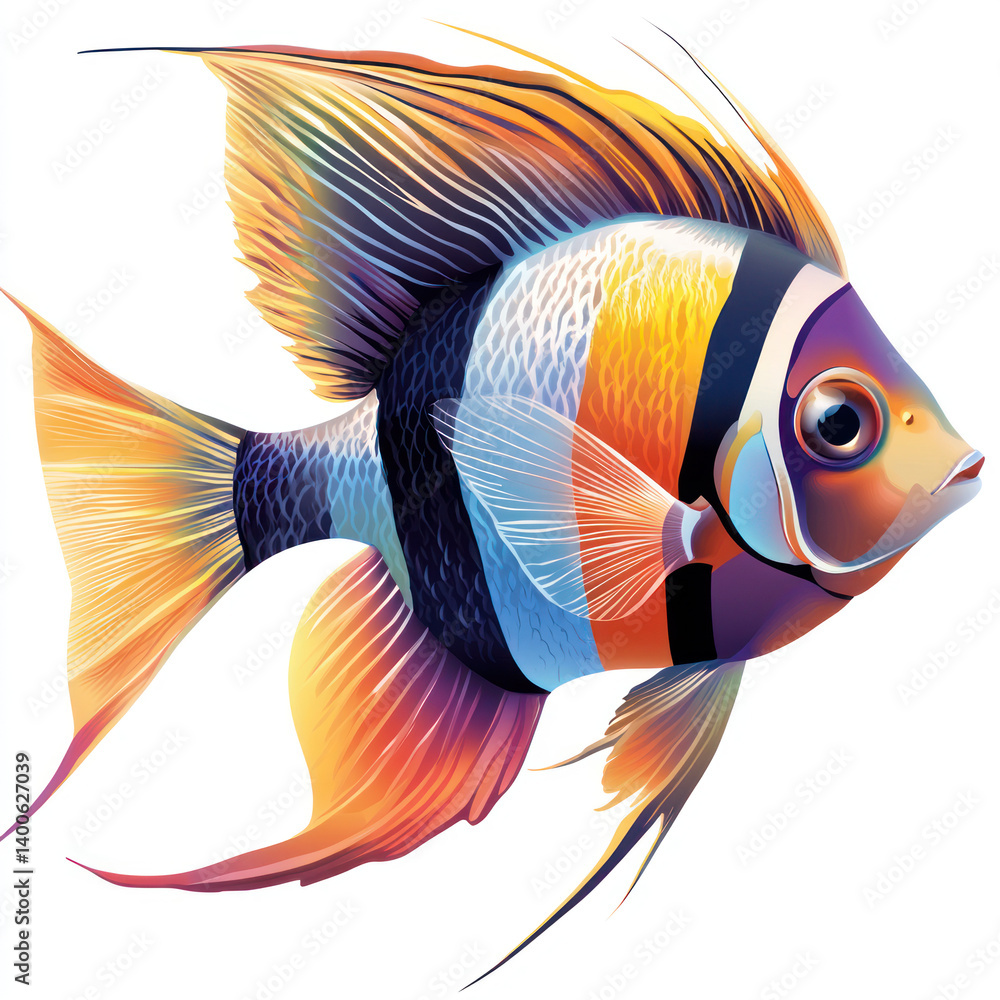 Fototapeta premium tropical fish isolated on white