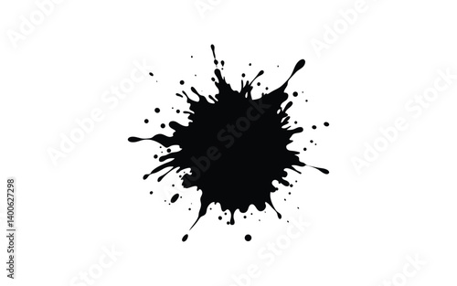 Black brush Splash set isolated on white background. paint brush stroke vector for ink paint, splash and drip , silhouette blob spray. Vector illustration