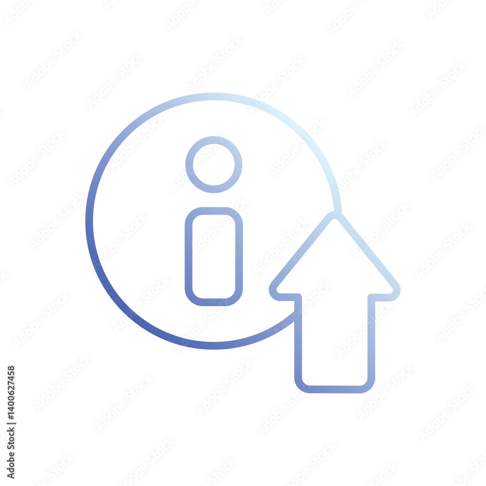 Aimed Info icon vector stock illustration Aimed Info icon vector stock illustration