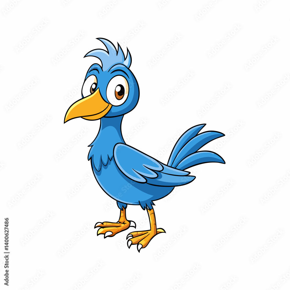Naklejka premium blue bird cartoon
