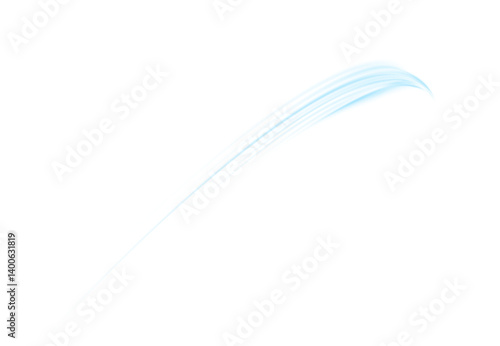 Blue wind PNG depicting air movement or flow. Represents AC direction. Isolated transparent swirl or wave element in PNG format.