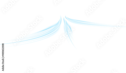 Blue wind PNG illustrating airflow or breeze. Shows air conditioner direction. Isolated transparent swirl or twirl effect in PNG format.