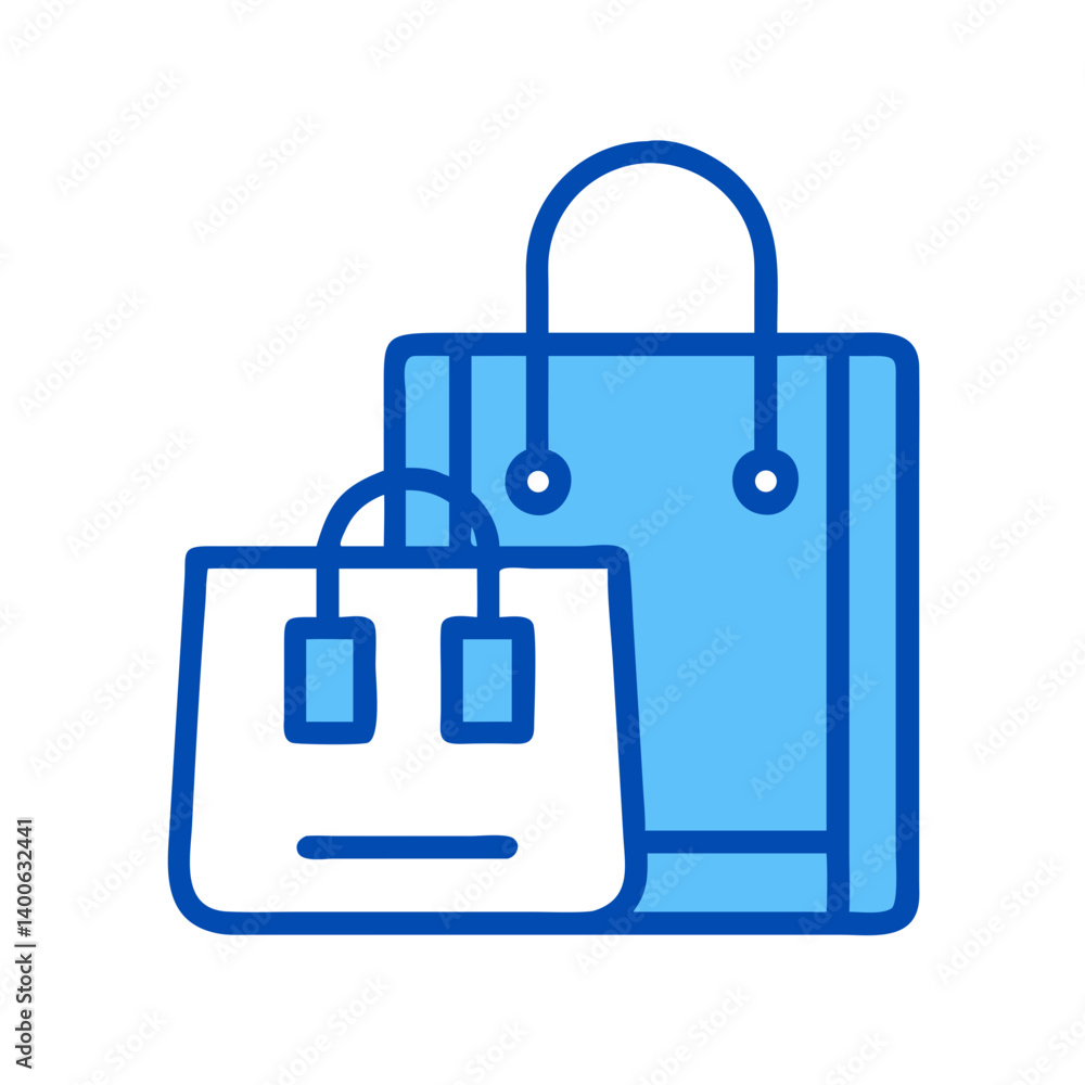 Shopping Bags with Payment Device Icon Design Shopping Bags with Payment Device Icon Design
