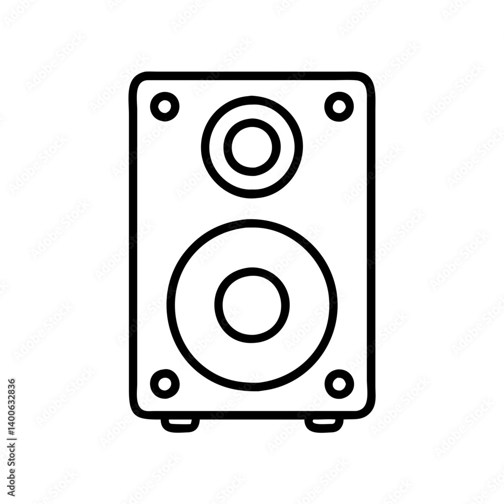 Speaker audio sound system music loud volume stereo equipment bass treble frequency design icon vector Speaker audio sound system music loud volume stereo equipment bass treble frequency design icon vector