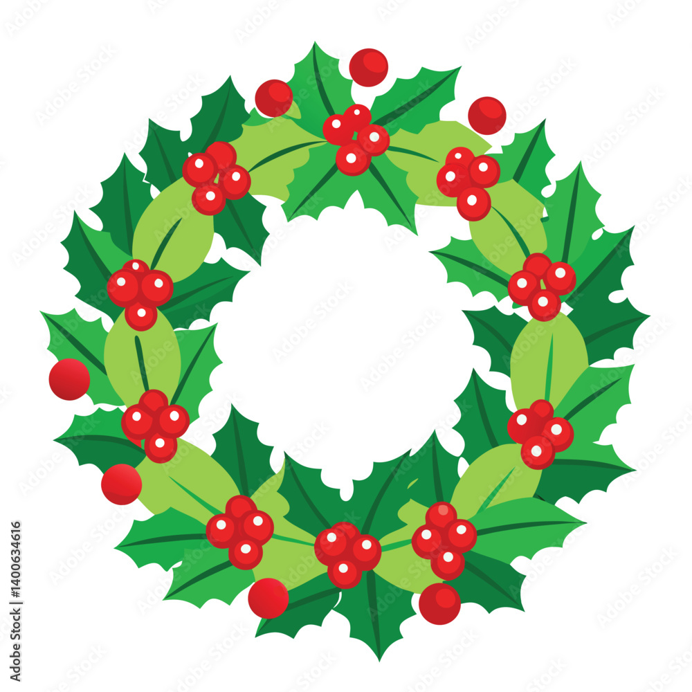 Christmas wreath isolated on white background Christmas wreath isolated on white background