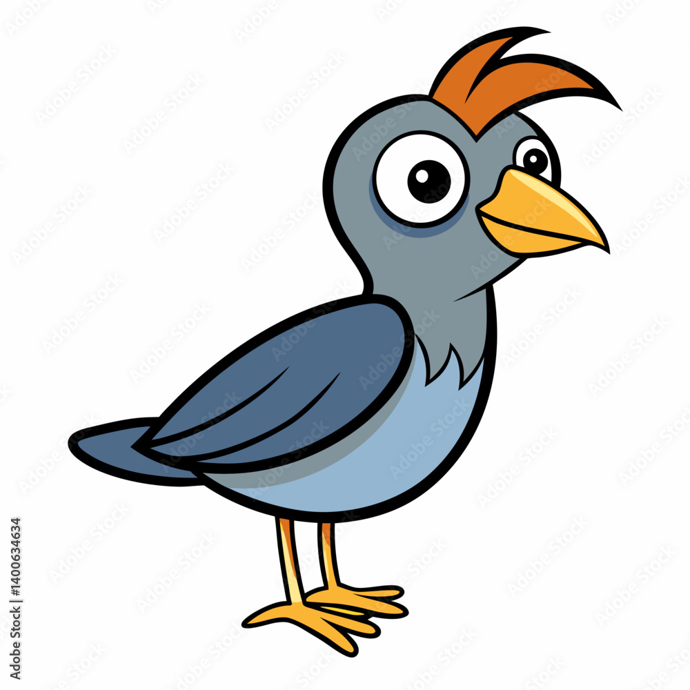 Obraz premium bird, cartoon, animal, illustration, vector, duck, chicken, nature, funny, cute, feather, beak, blue, isolated, wild, wing, wildlife, character, happy, white, hen, icon